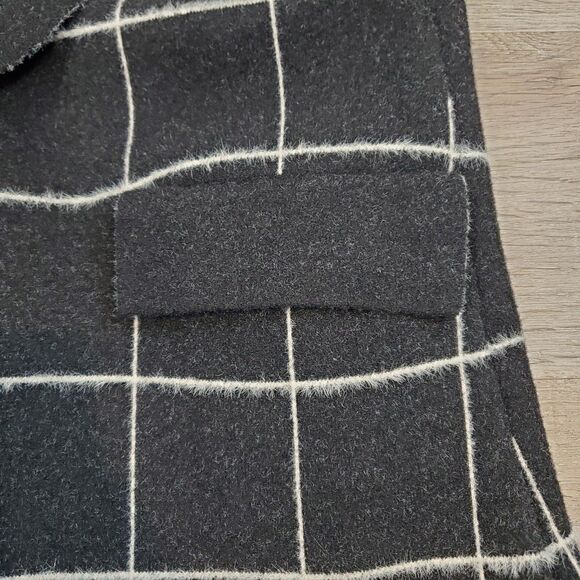 by Anthropologie Checkered Plaid Open Front Long Sweater Vest OS Preppy Career - Picture 5 of 11